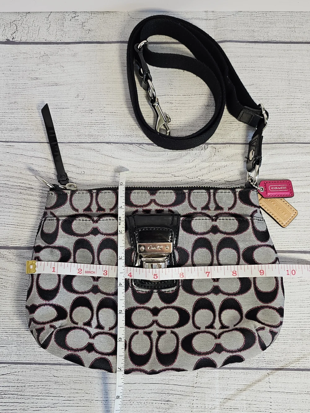 Y2K Coach Signature C Jacquard Crossbody Bag